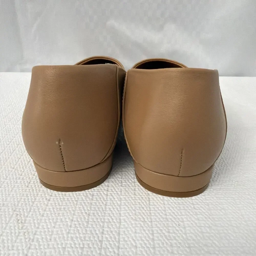 Nisolo Fina Pointed Toe Flat Shoes Womens Size 9.5 Almond Minimalist - Picture 4 of 10